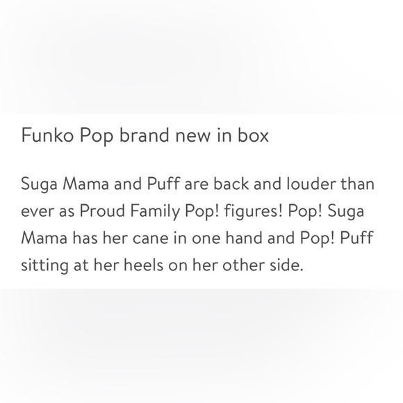 💋 New Funko Pop! The Proud Family! Mama Sugar with Puff - Picture 3 of 8